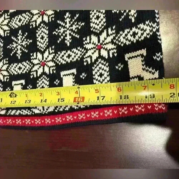 Talbots Women’s Size S Nordic Fair Isle Holiday Blk/Wht‎ Buckle Cardigan Sweater - Picture 7 of 10